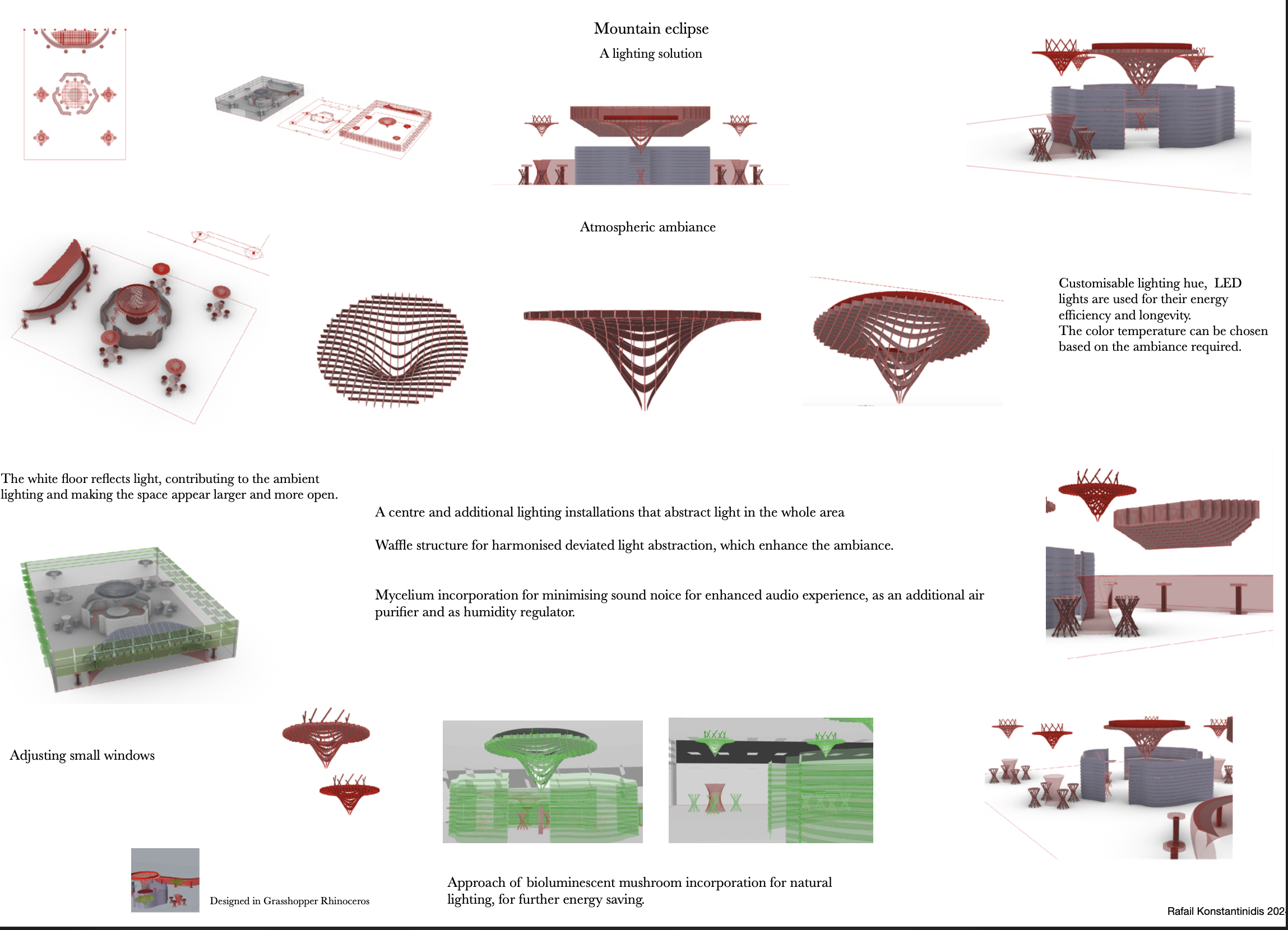 Curved interior installation